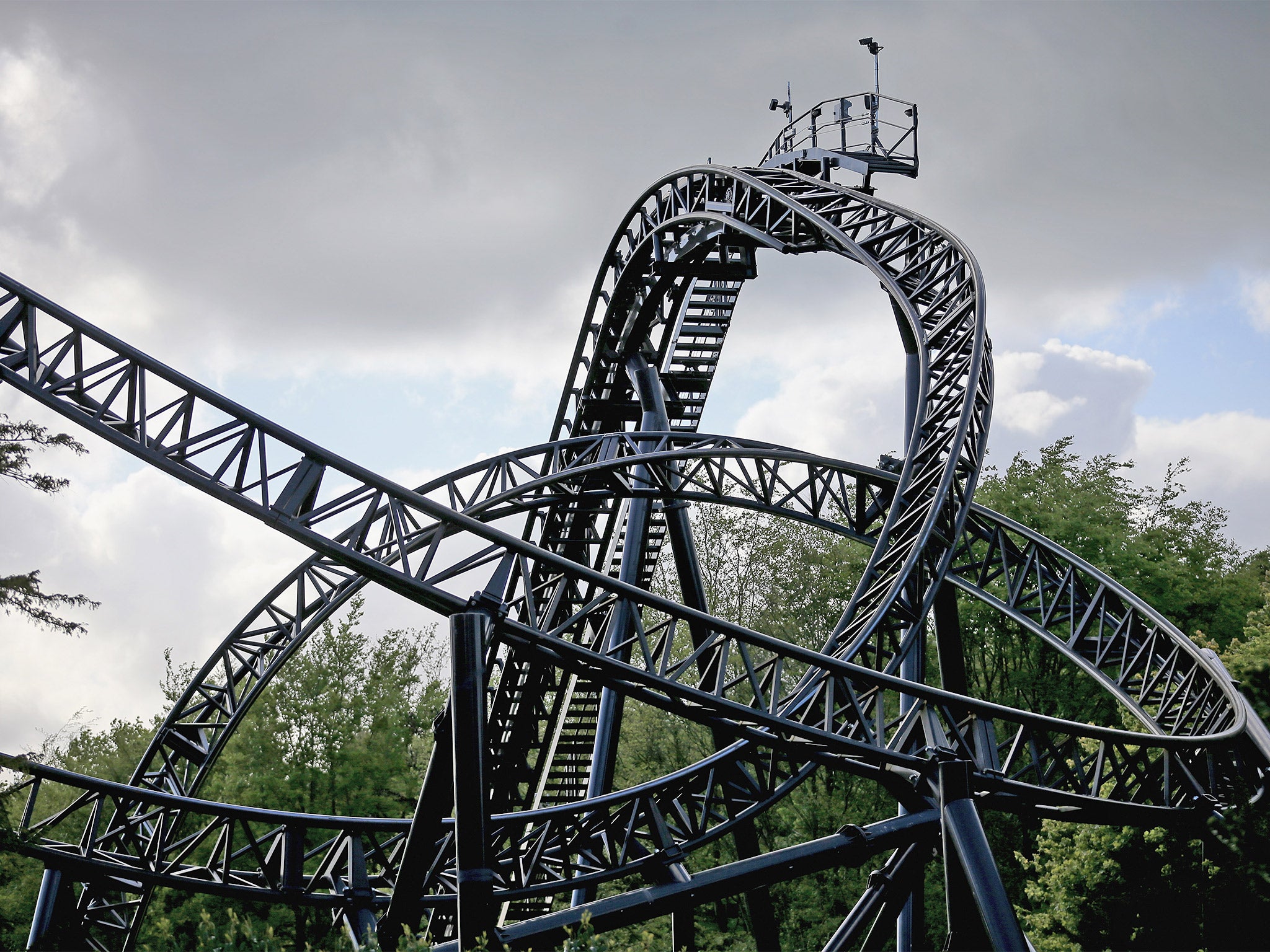 The Smiler roller-coaster at Alton Towers, which crashed in June, causing two people to lose limbs (Getty)