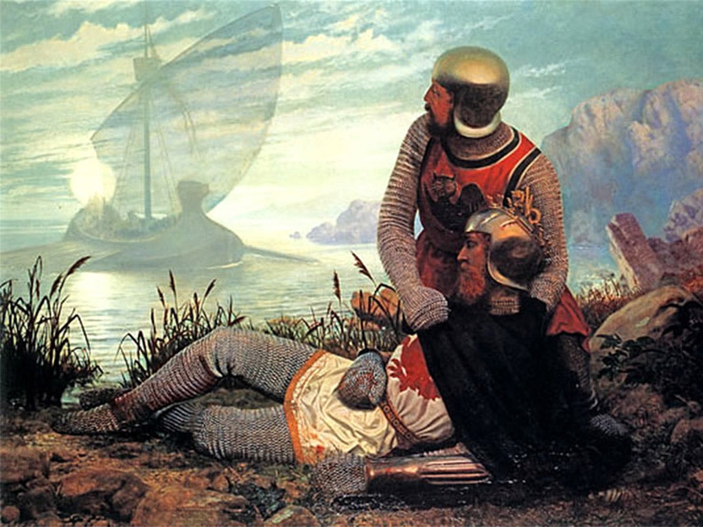 The Death of King Arthur by John Garrick (1862)