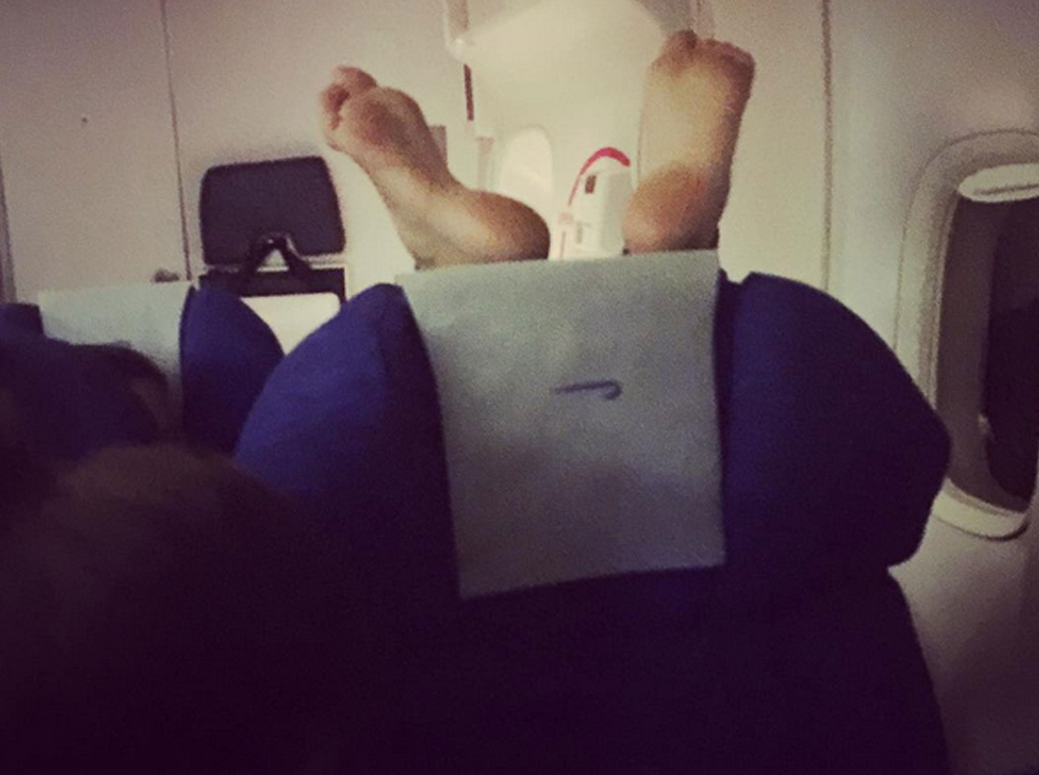 A passenger featured on Passenger Shaming