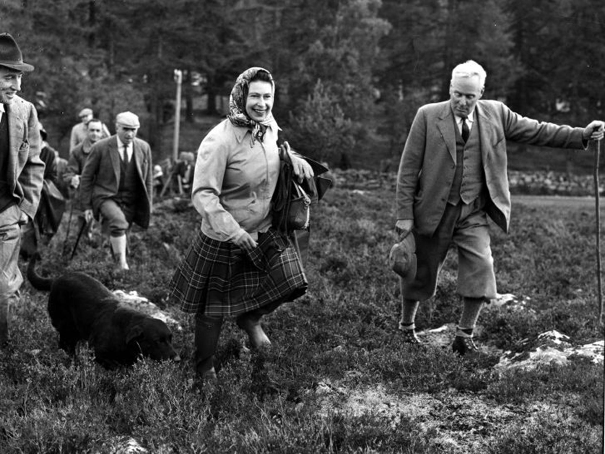 The Queen at Balmoral, 70 miles from Loch Ness, in 1967 (Getty)