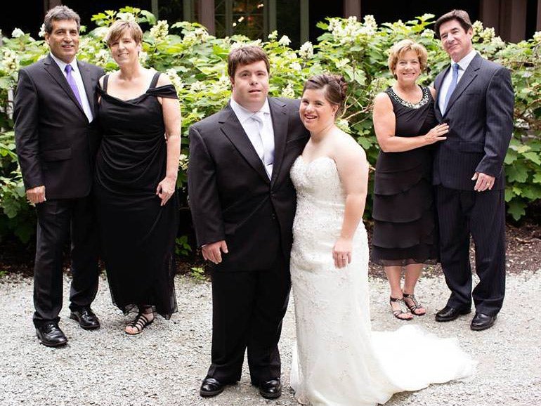 Paul Daugherty, far left, penned the letter to his 25-year-old daughter Jillian, centre left, ahead of her wedding