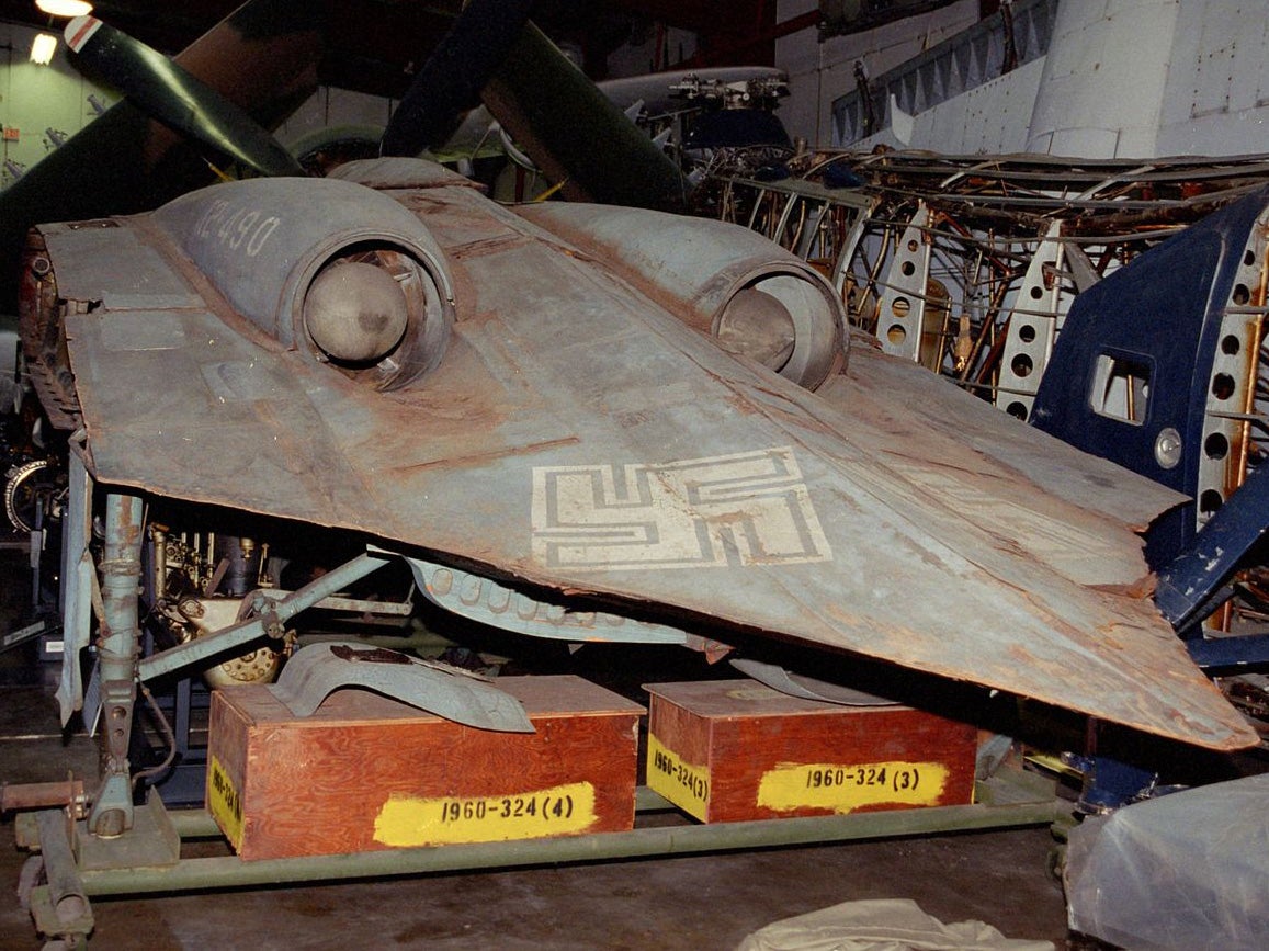 Horten Ho 229 bomber, pictured at The Smithsonian, was one of Hitler's most deadly weapons