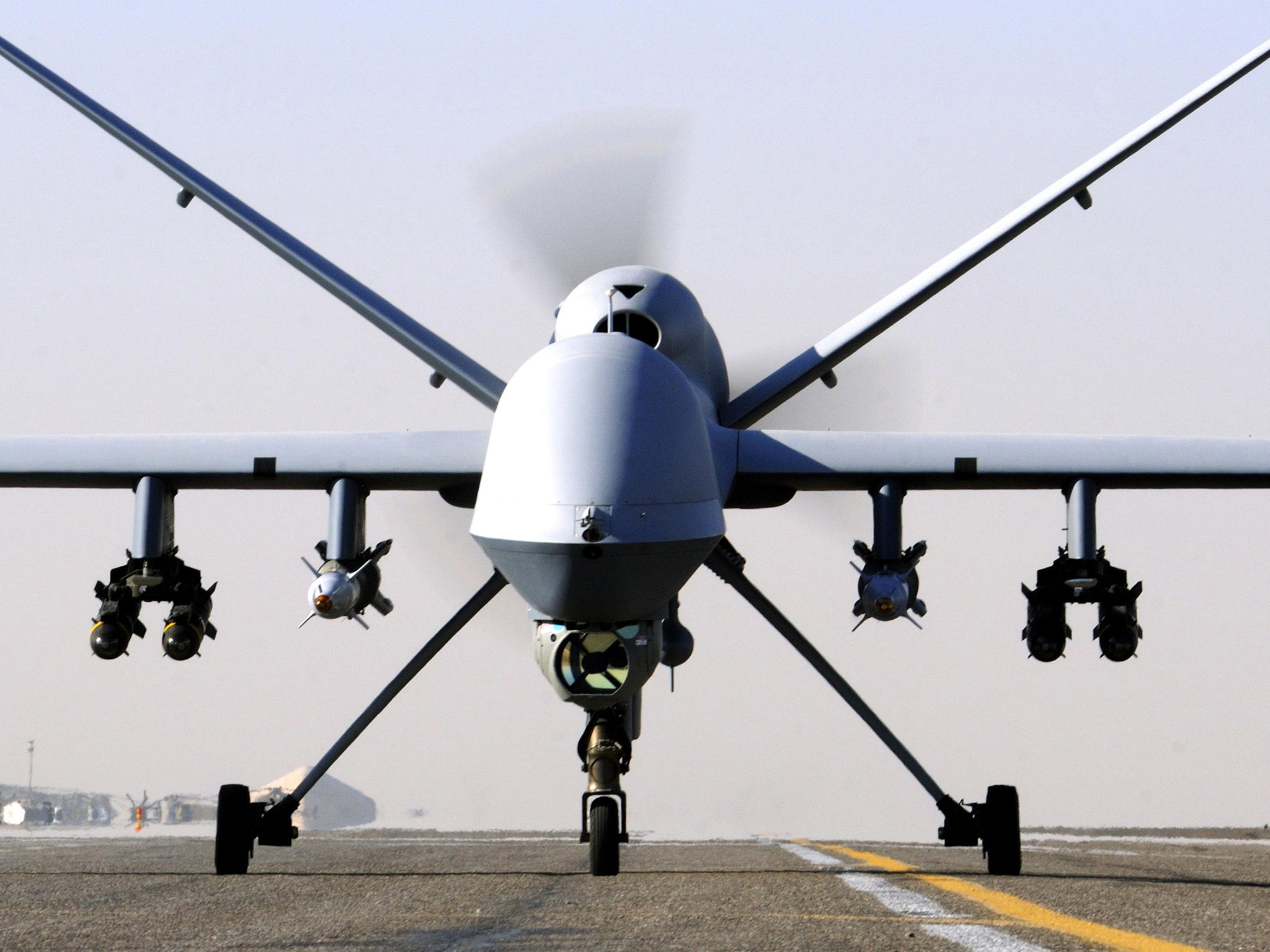 An RAF Reaper UAV (Unmanned Aerial Vehicle)