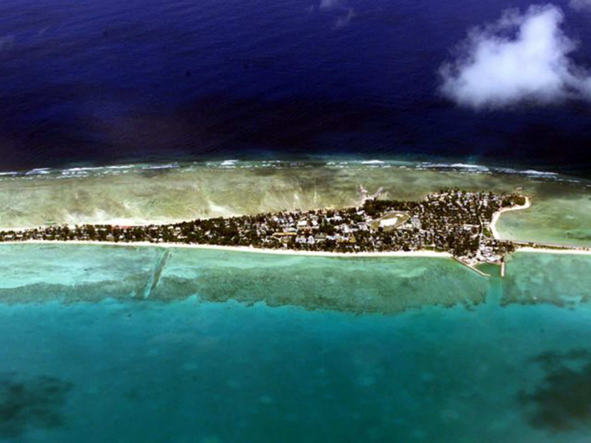 The ferry was bound for South Tarawa