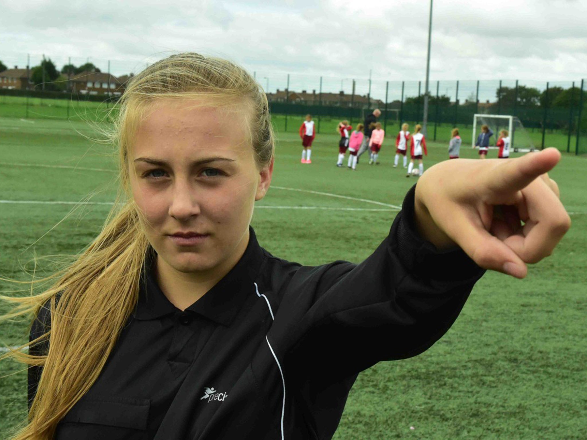 Emily Dyke was left in tears after parents supporting under-8s abused her for disallowing a goal