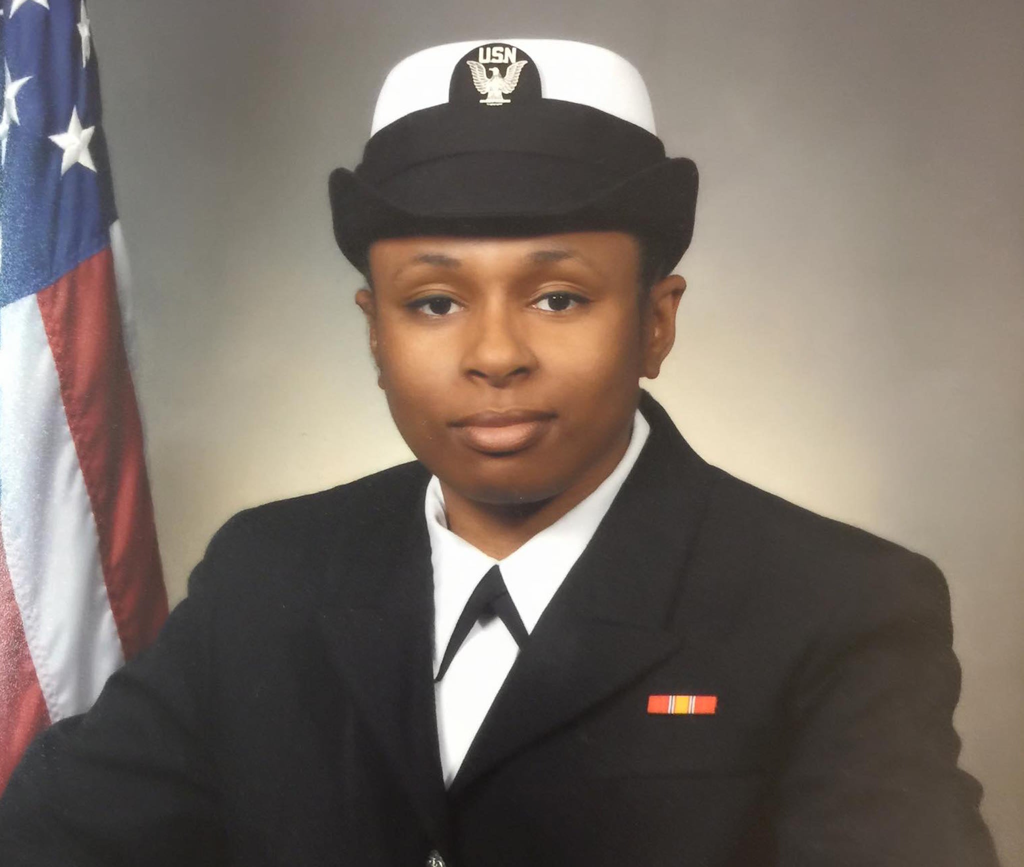 India Best appears in her Navy uniform.