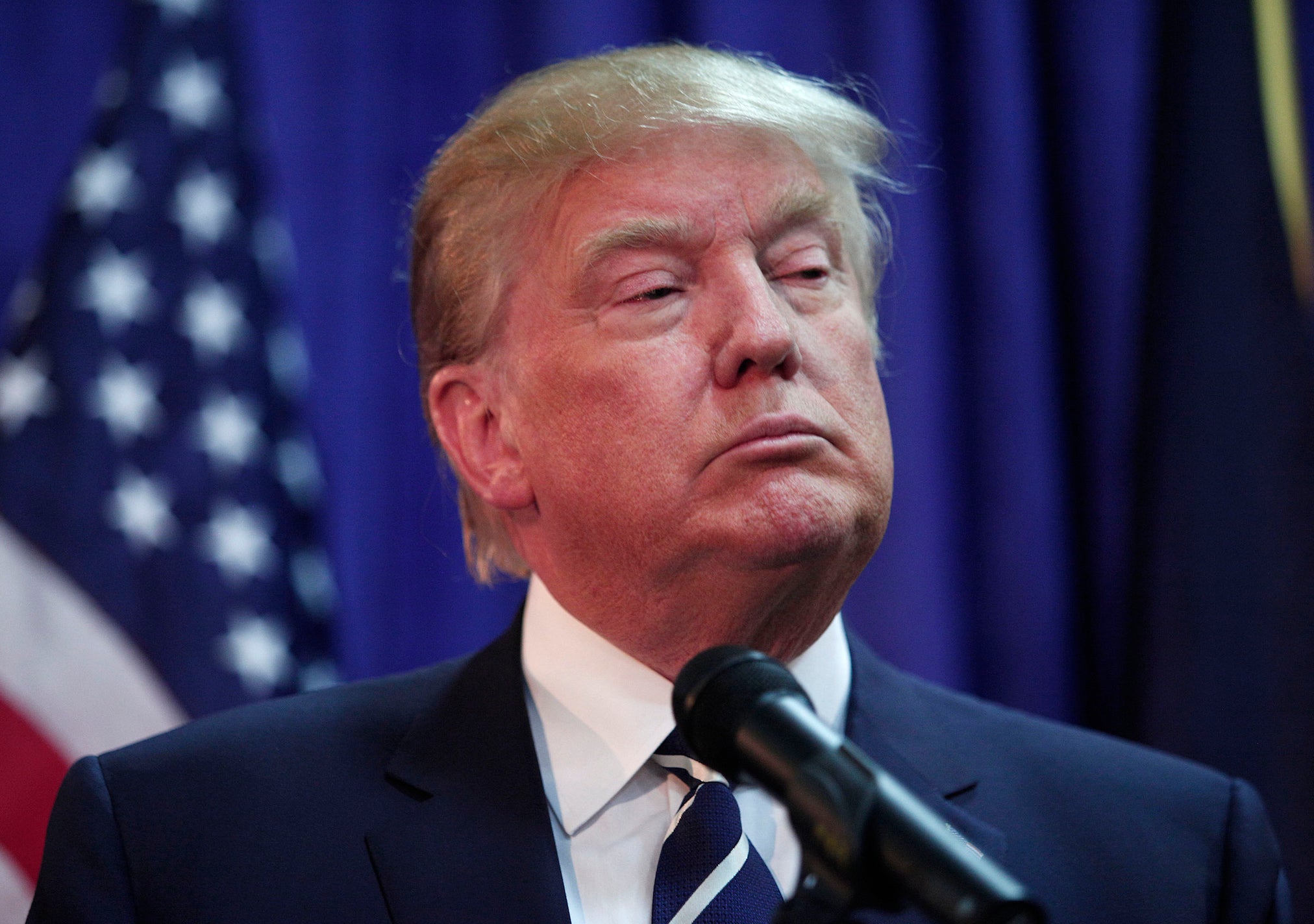 Donald Trump speaks in Birch Run, Michigan. (Bill Pugliano/Getty Images)