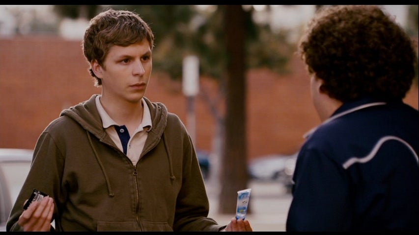 Evan is mocked for having lube in Superbad (2007)