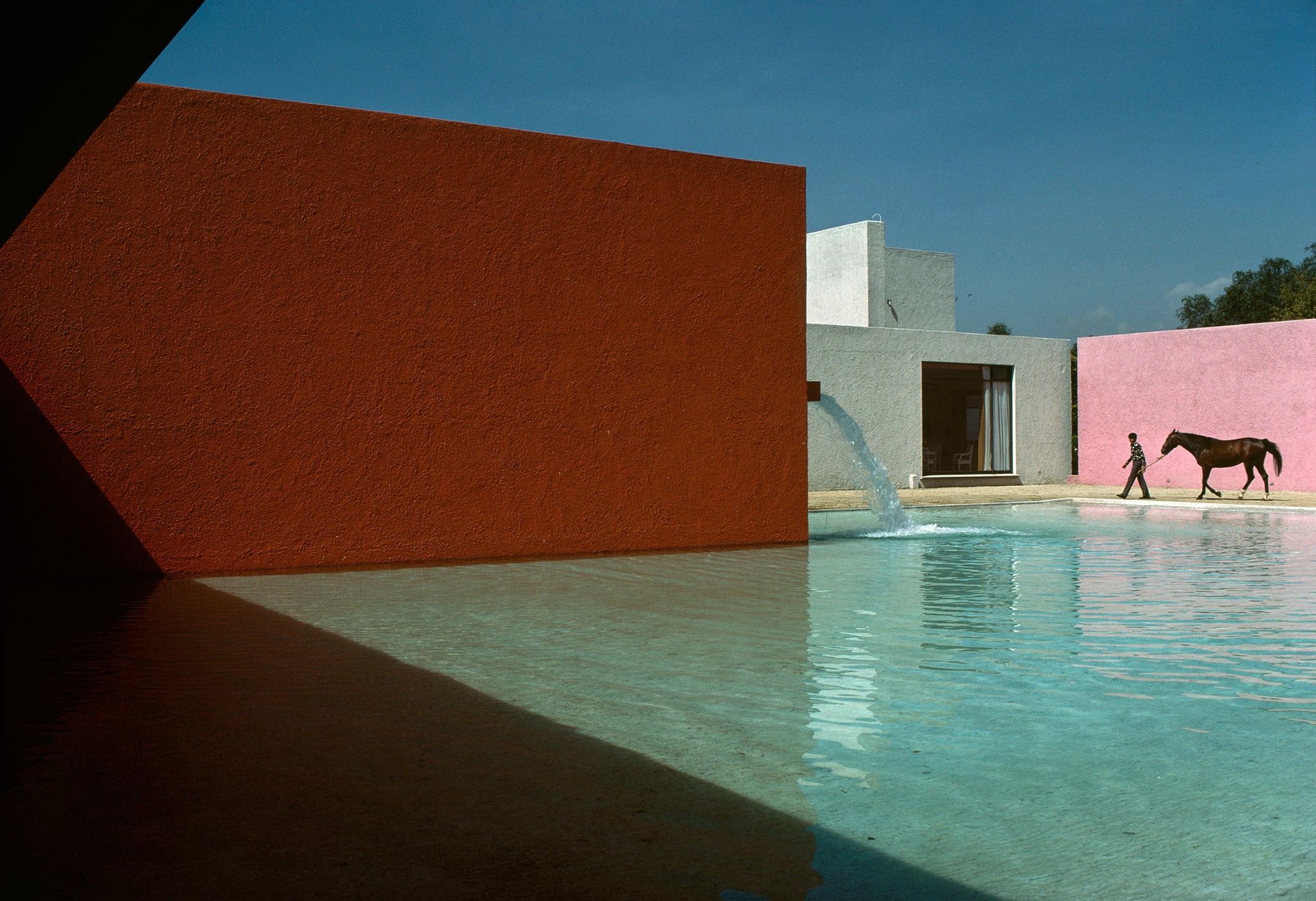 Horse Pool and House by Luis Barragan, San Cristobal, Mexico, 1976 © René Burri. Courtesy of ATLAS Gallery, London