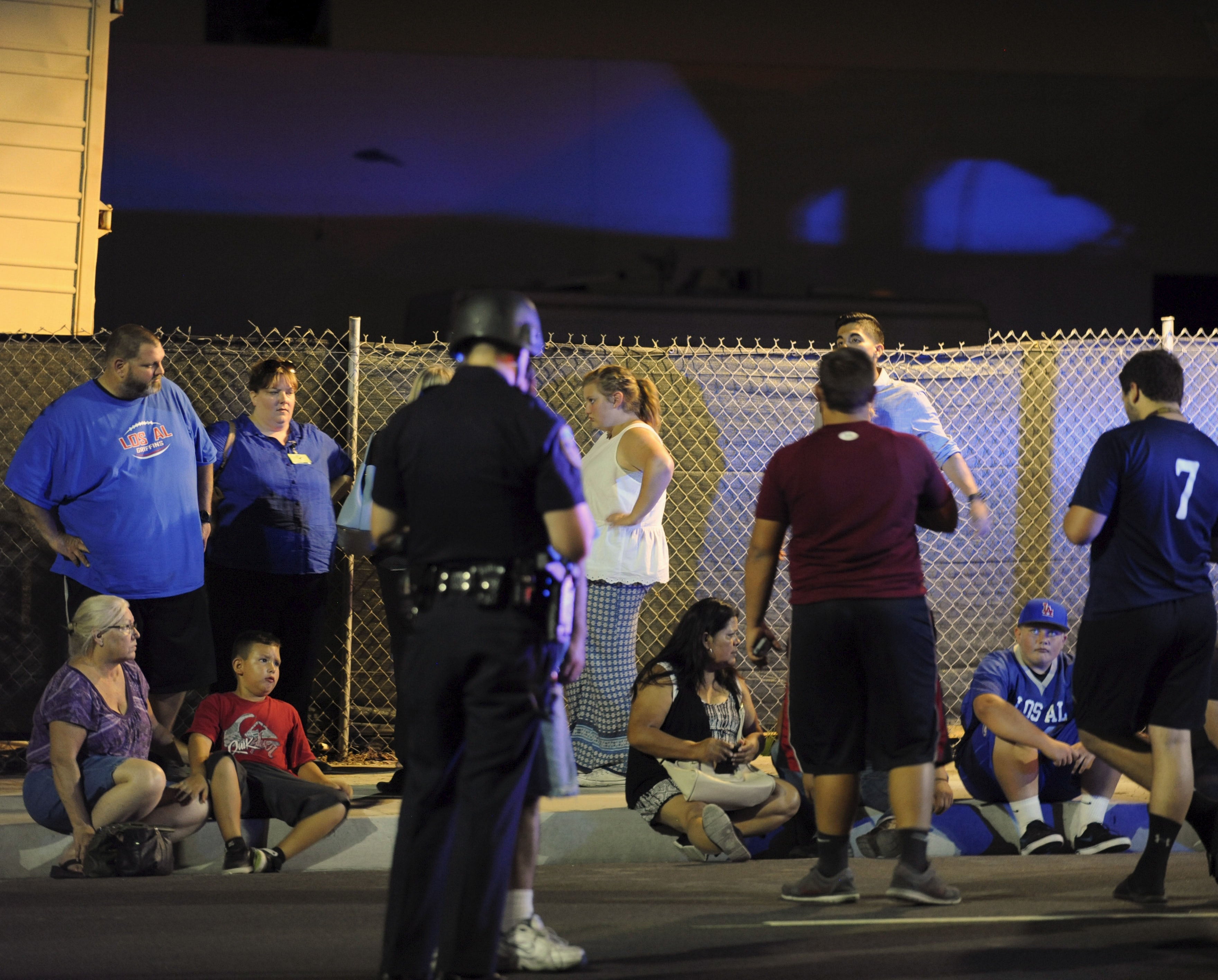 Freed hostages at the scene in Downey, California