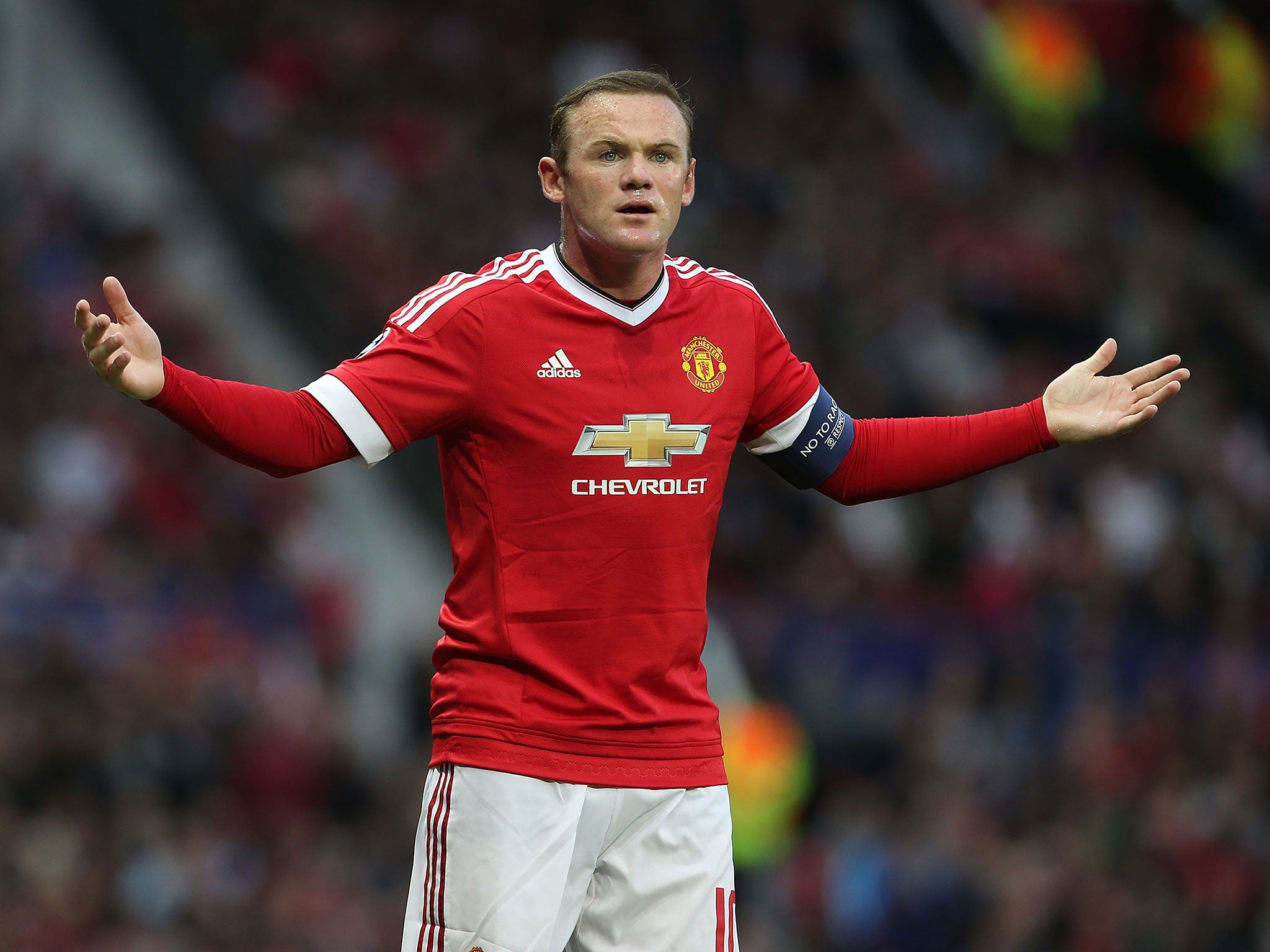 Rooney gestures during United's loss to Swansea