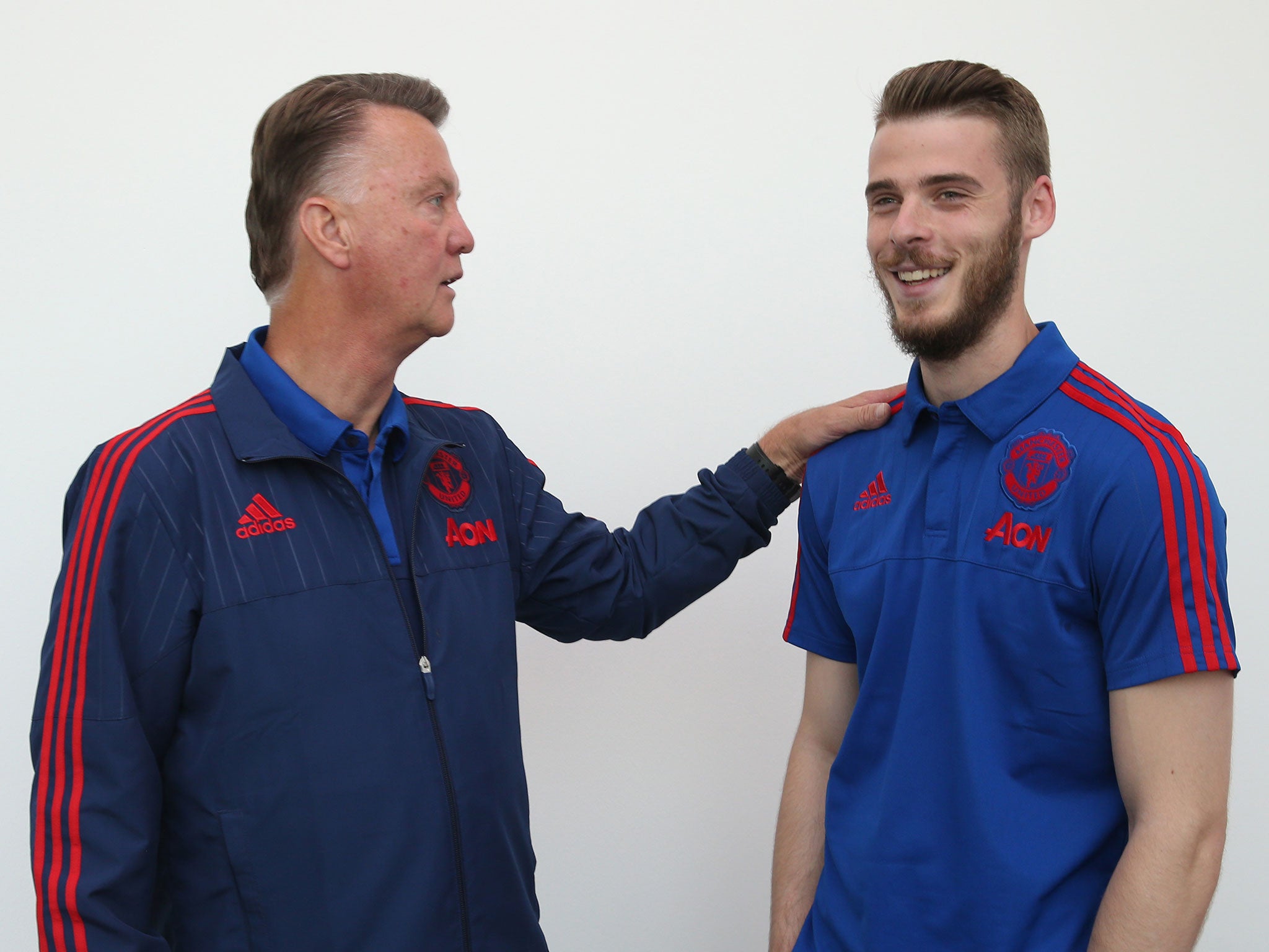 Louis van Gaal with David De Gea