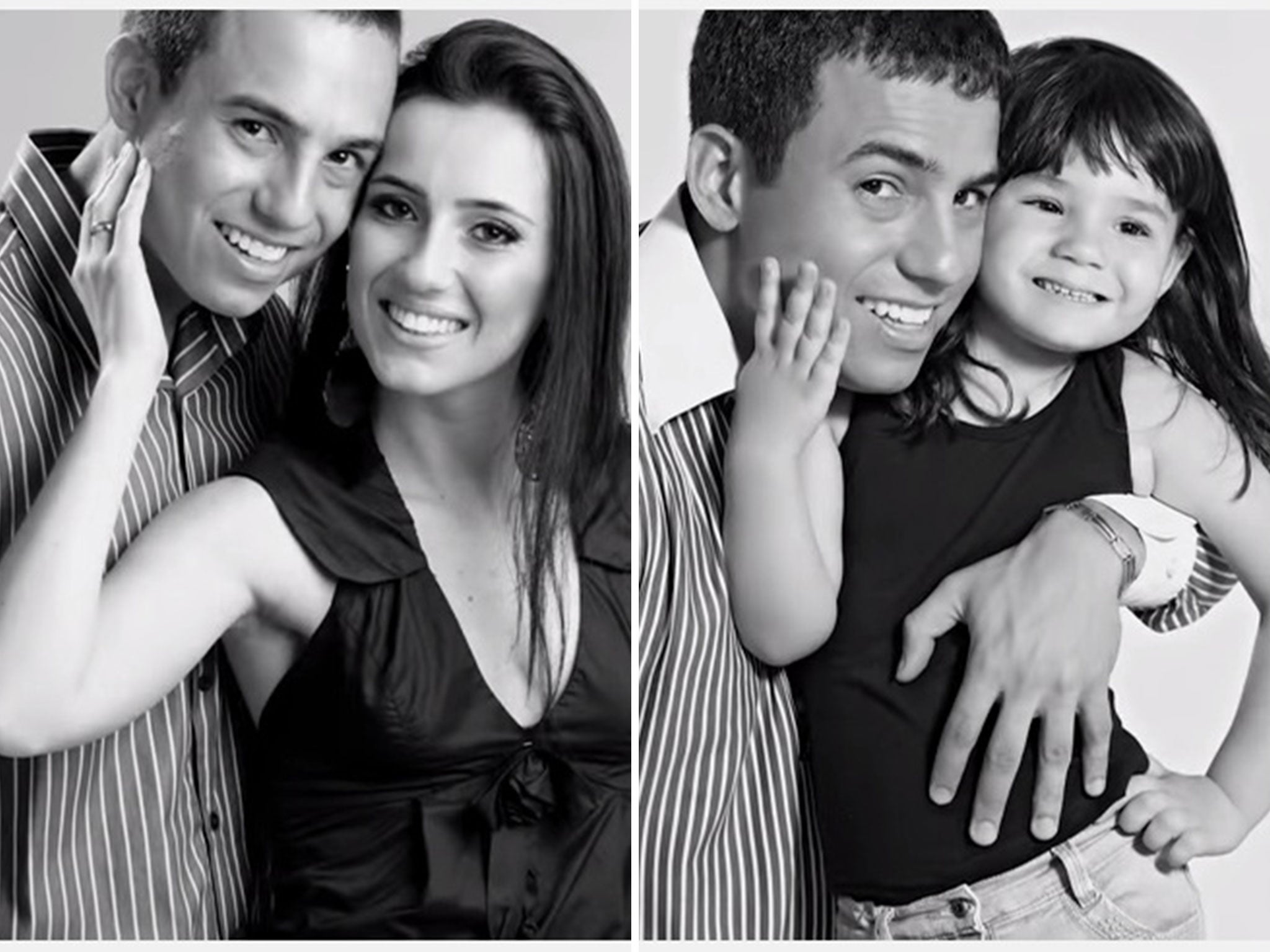 Raisa touches her doting father's face, just like her mother