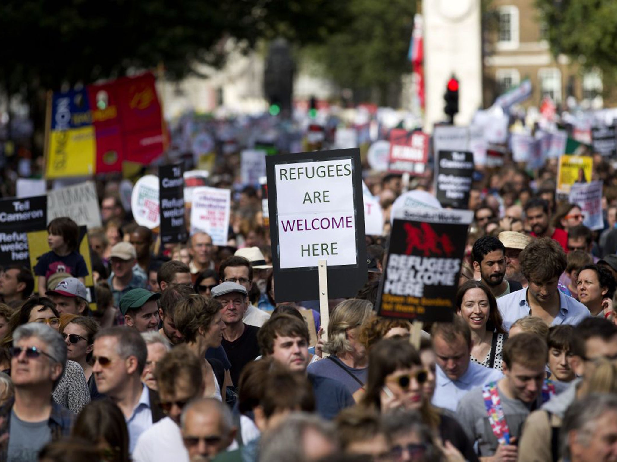 The Met Police said 50,000 people was a “conservative” estimate for the numbers who attended the solidarity march in London