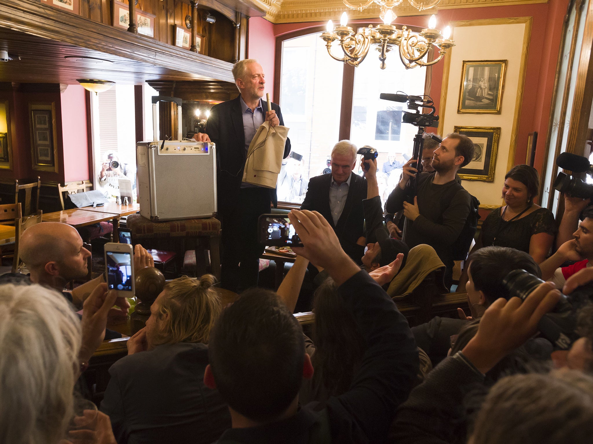 Jeremy Corbyn speaking to supporters at Sanctuary House Hotel, London after the election result. He has warned of the “complicated” and “challenging” task the Labour party faces