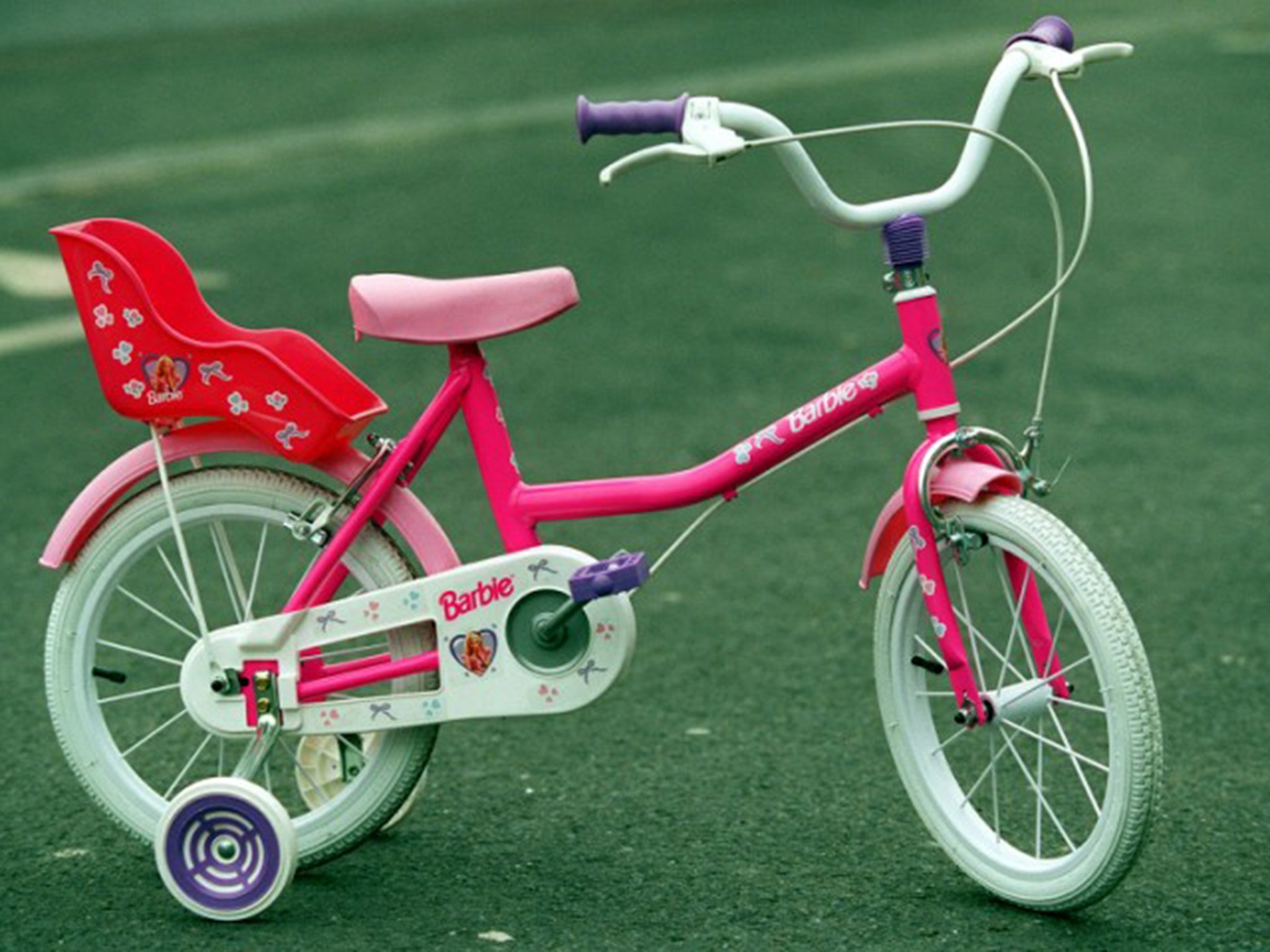 Girls’ bikes are marketed very differently to boys’ models and the colour pink can be overused