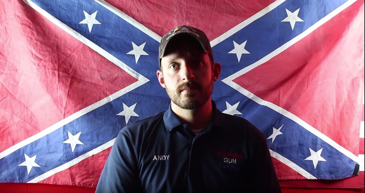 Andy Hallinan, owner of Florida Gun Supply, announces that shop is 'Muslim-free zone'