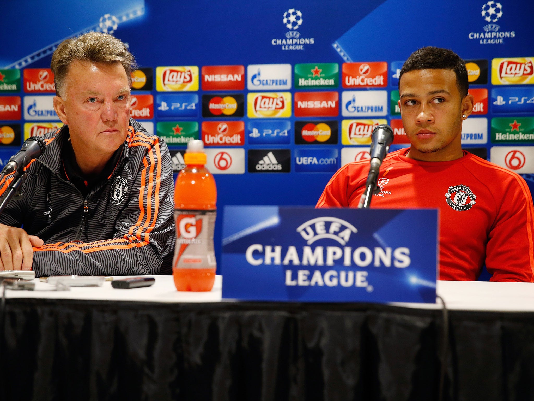 Louis van Gaal and Memphis Depay