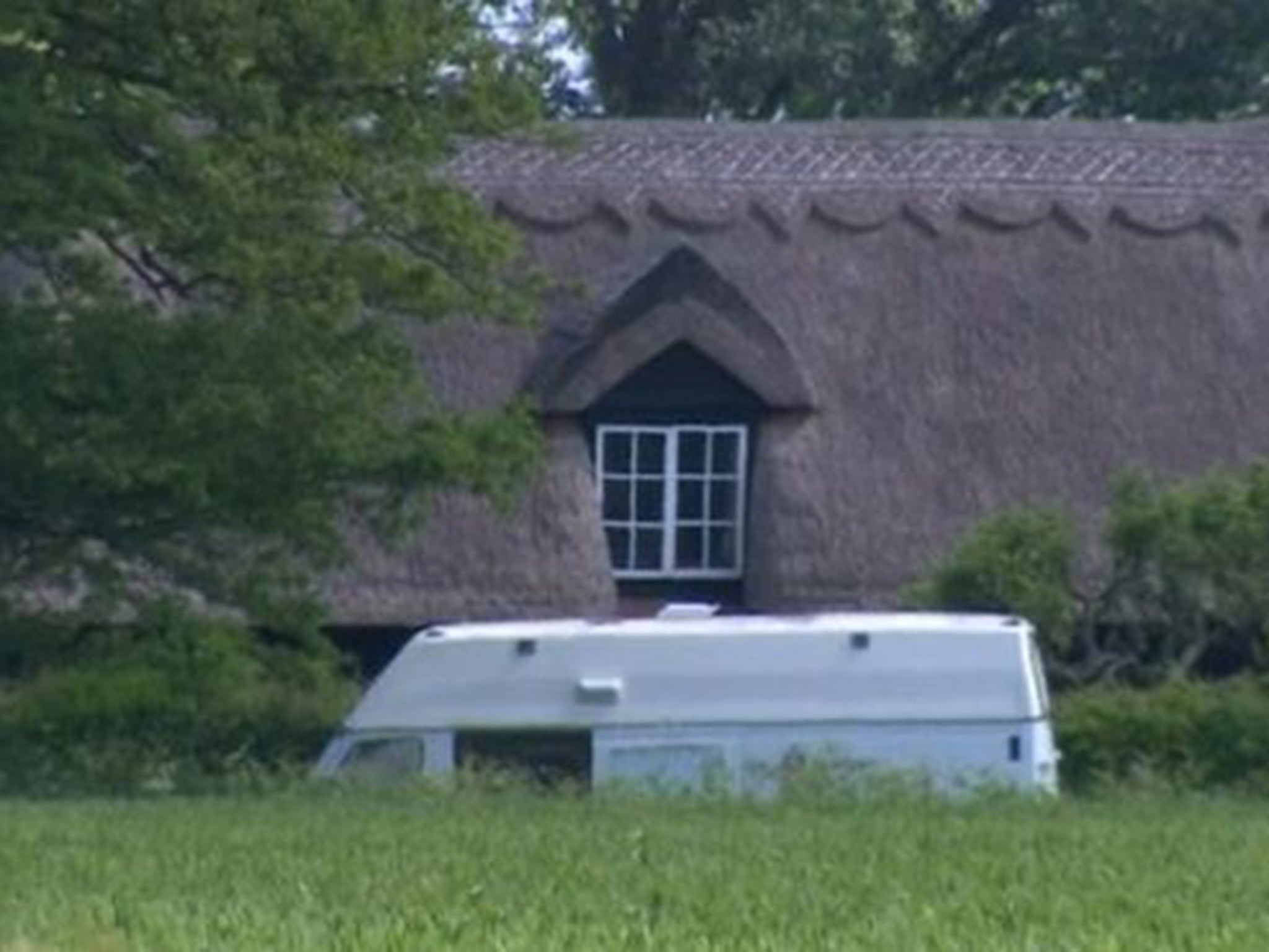 The scene of the shooting in Boxted, Essex