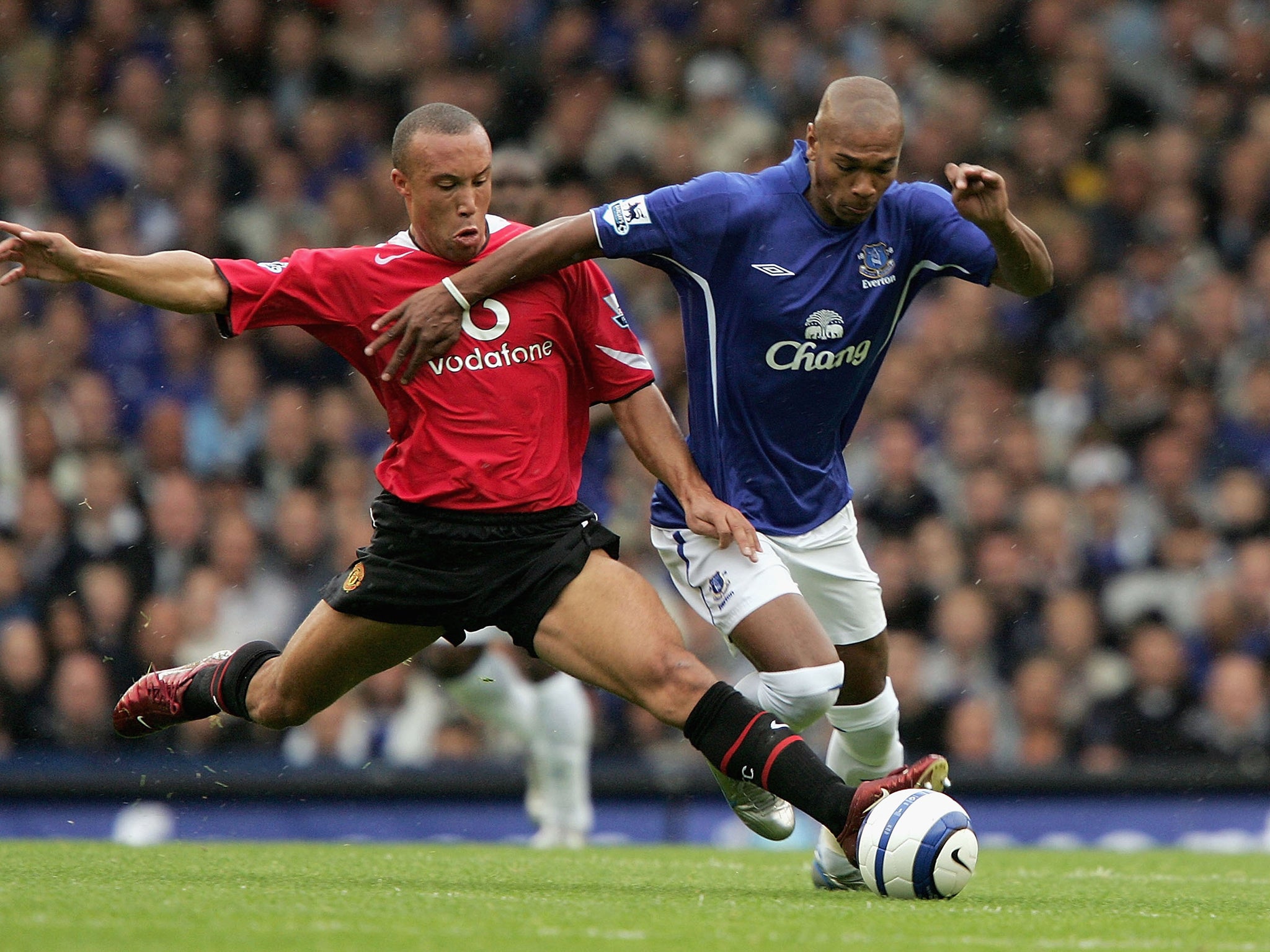 Bent in his playing days for Everton