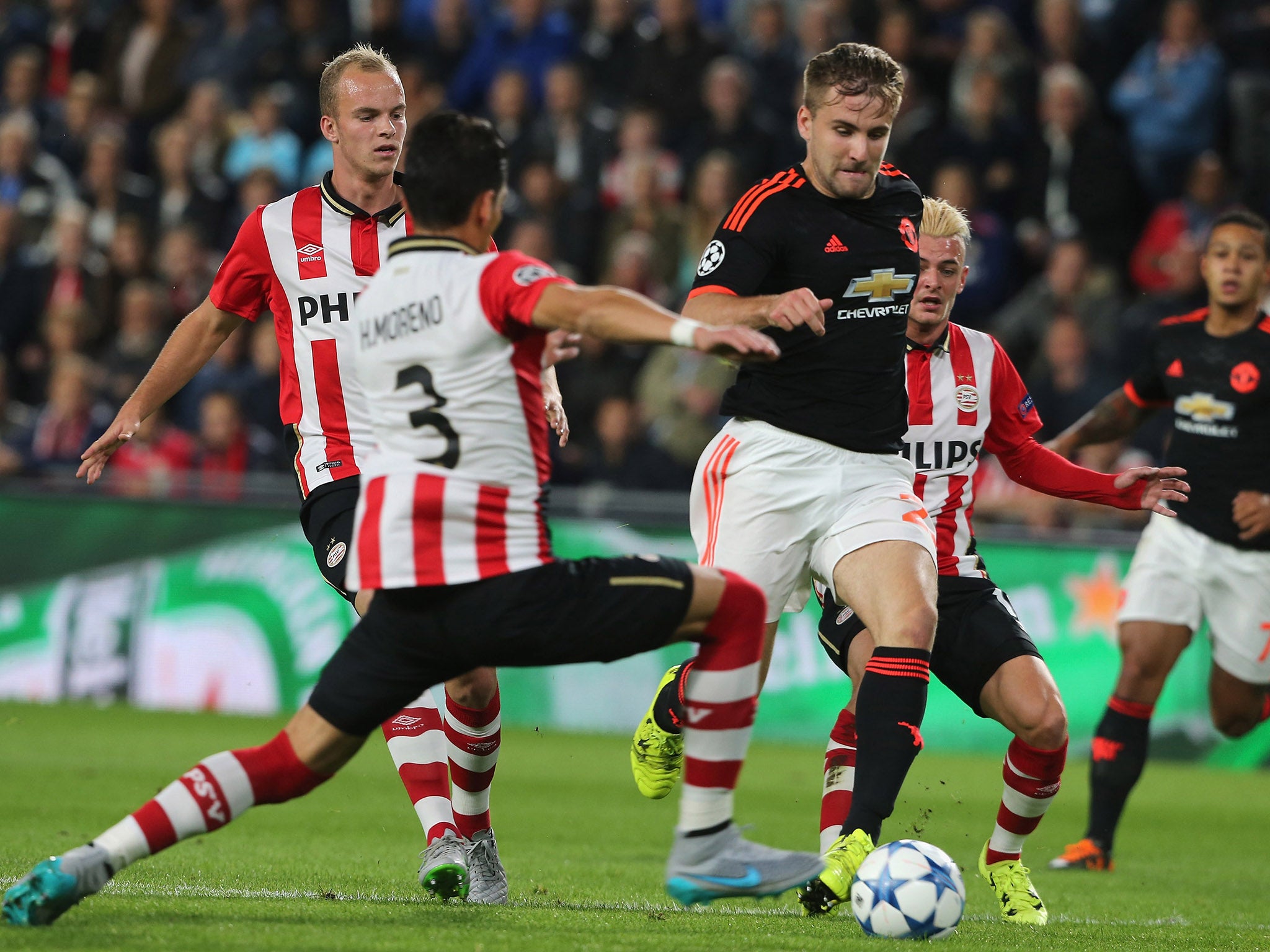 Hector Moreno has apologised for the tackle on Luke Shaw