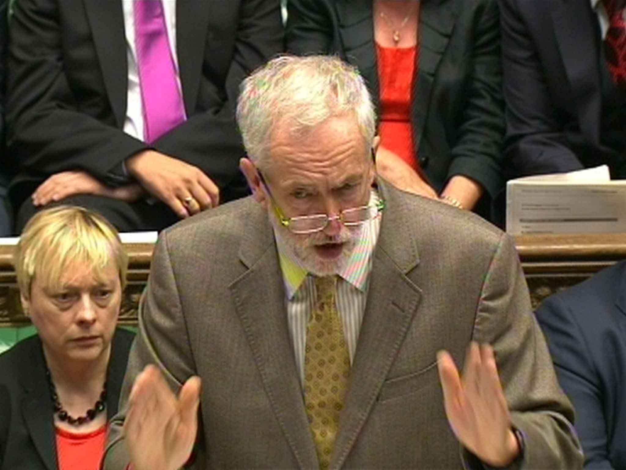 Jeremy Corbyn speaks during Prime Minister's Questions in the House of Commons