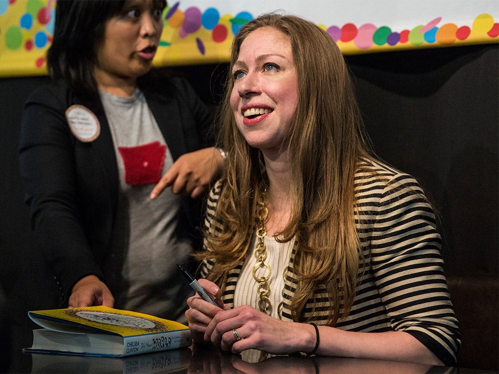 Chelsea Clinton signs copies of her new book in New York City earlier this week