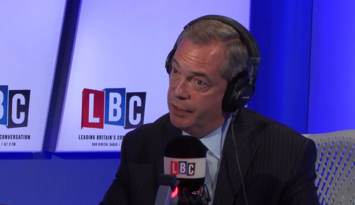 Mr Farage previously appeared on a fortnightly phone-in slot dubbed Phone Farage