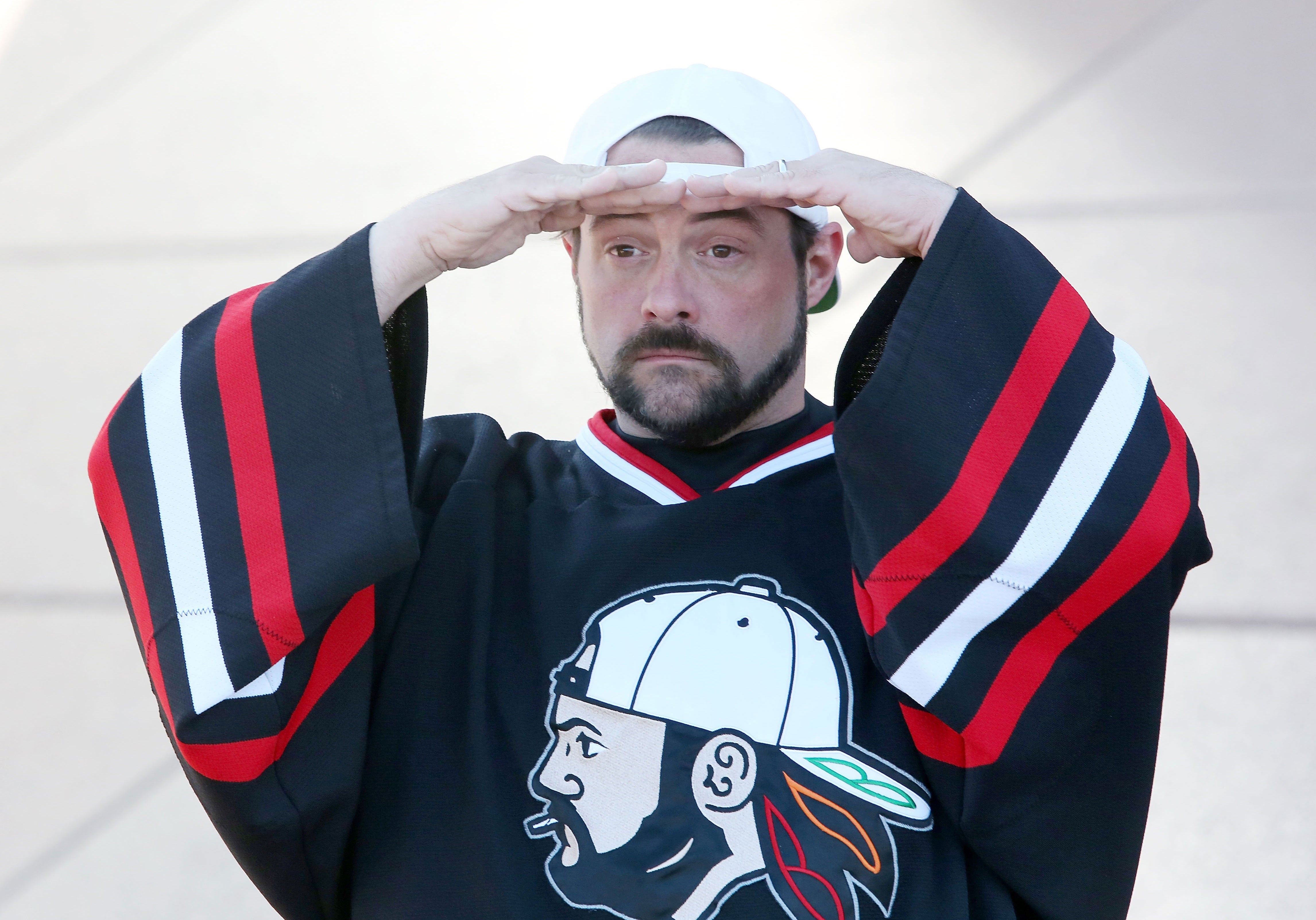 Kevin Smith (aka Silent Bob of Jay and Silent Bob) during a media call at Sydney Opera House