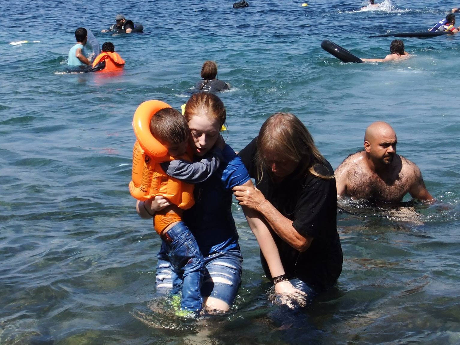 Elleni Kempson, 16, and her father Eric, saved a toddler from a sinking boat in one of their many rescues