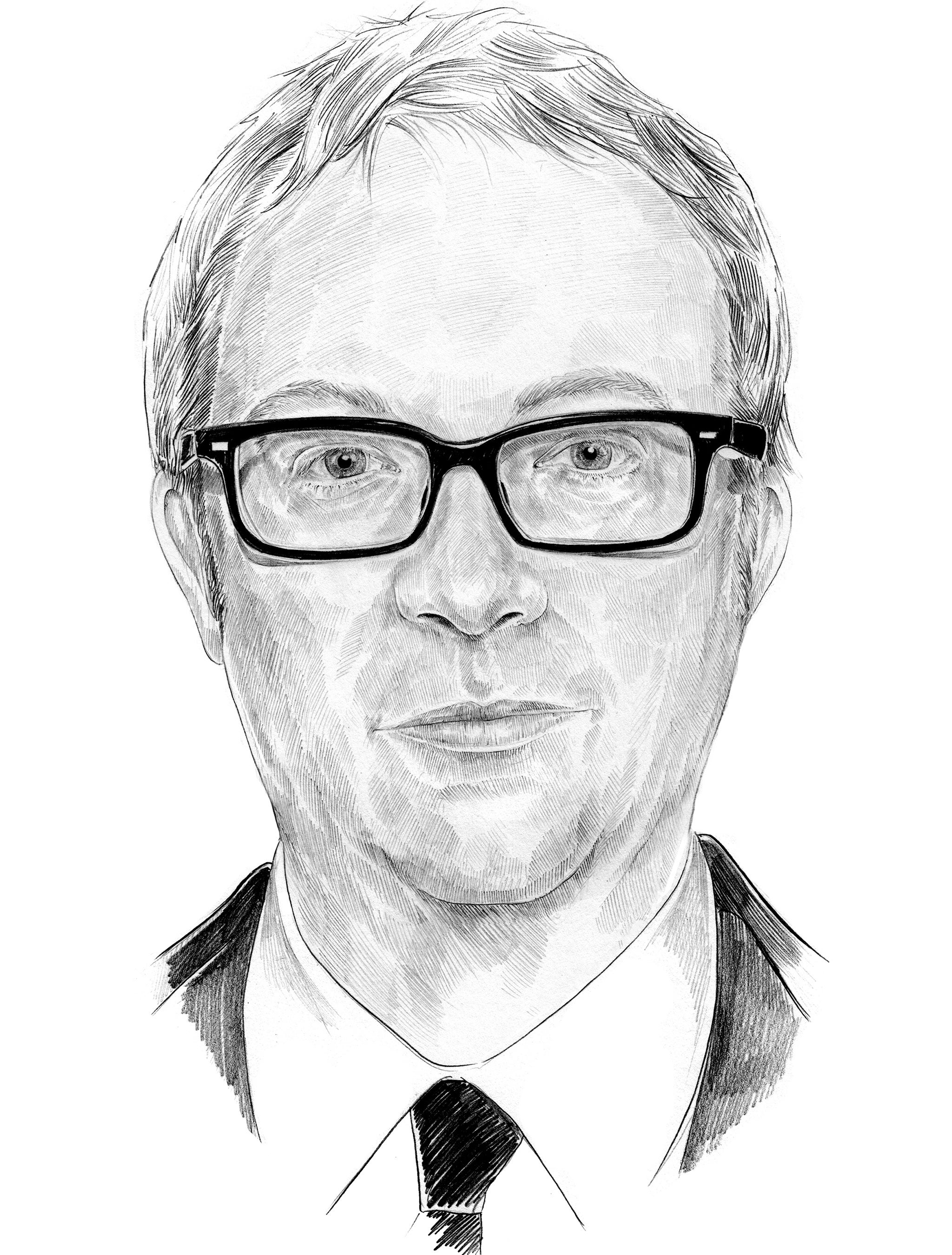 Sketch of Simon Fletcher by Lauren Crow