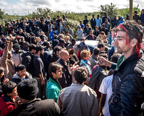 Refugees have set up a shanty town in Calais and are attempting to get through the tunnel