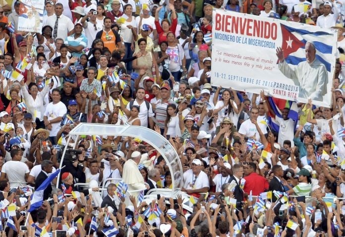 Thousands came to greet the Pope in Havana's main square