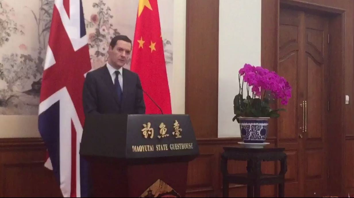 The former Chancellor George Osborne love-bombed Beijing