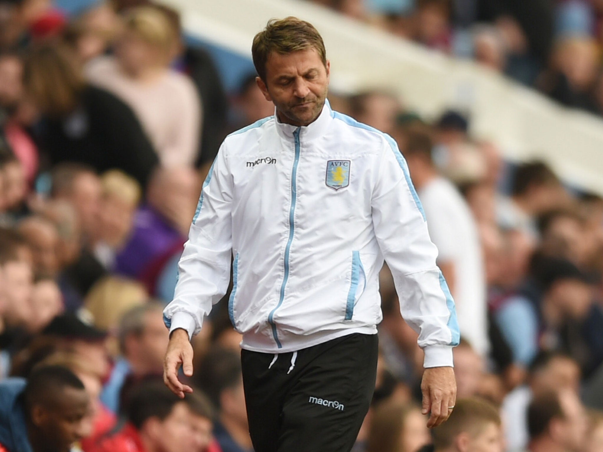 The Aston Villa manager, Tim Sherwood, needs a win against Birmingham City tonight