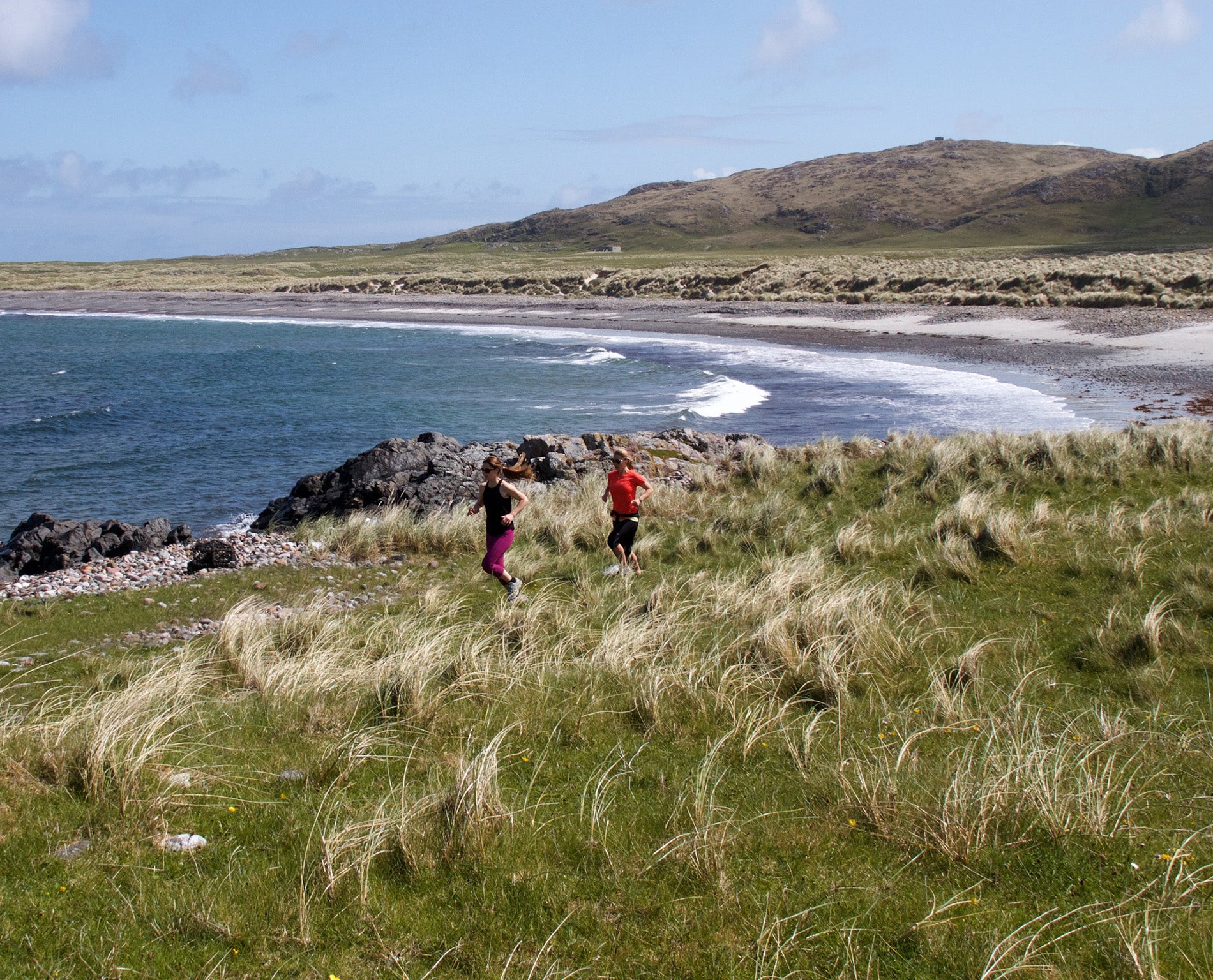 Trail running on the coast