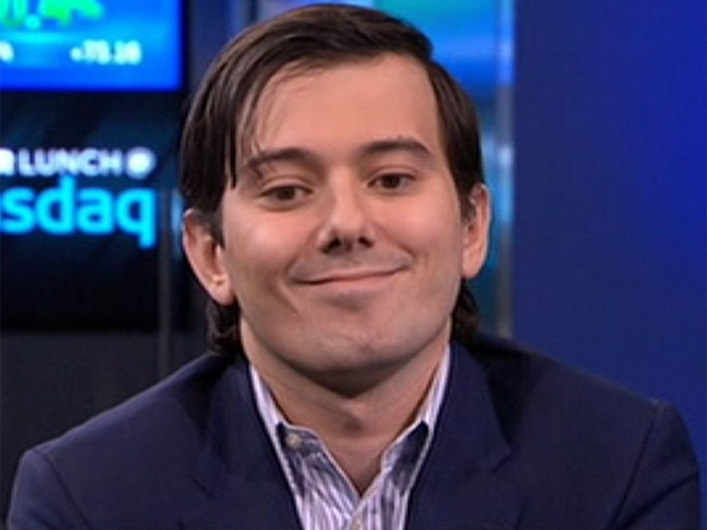 Martin Shkreli speaking to US television news channel CNBC