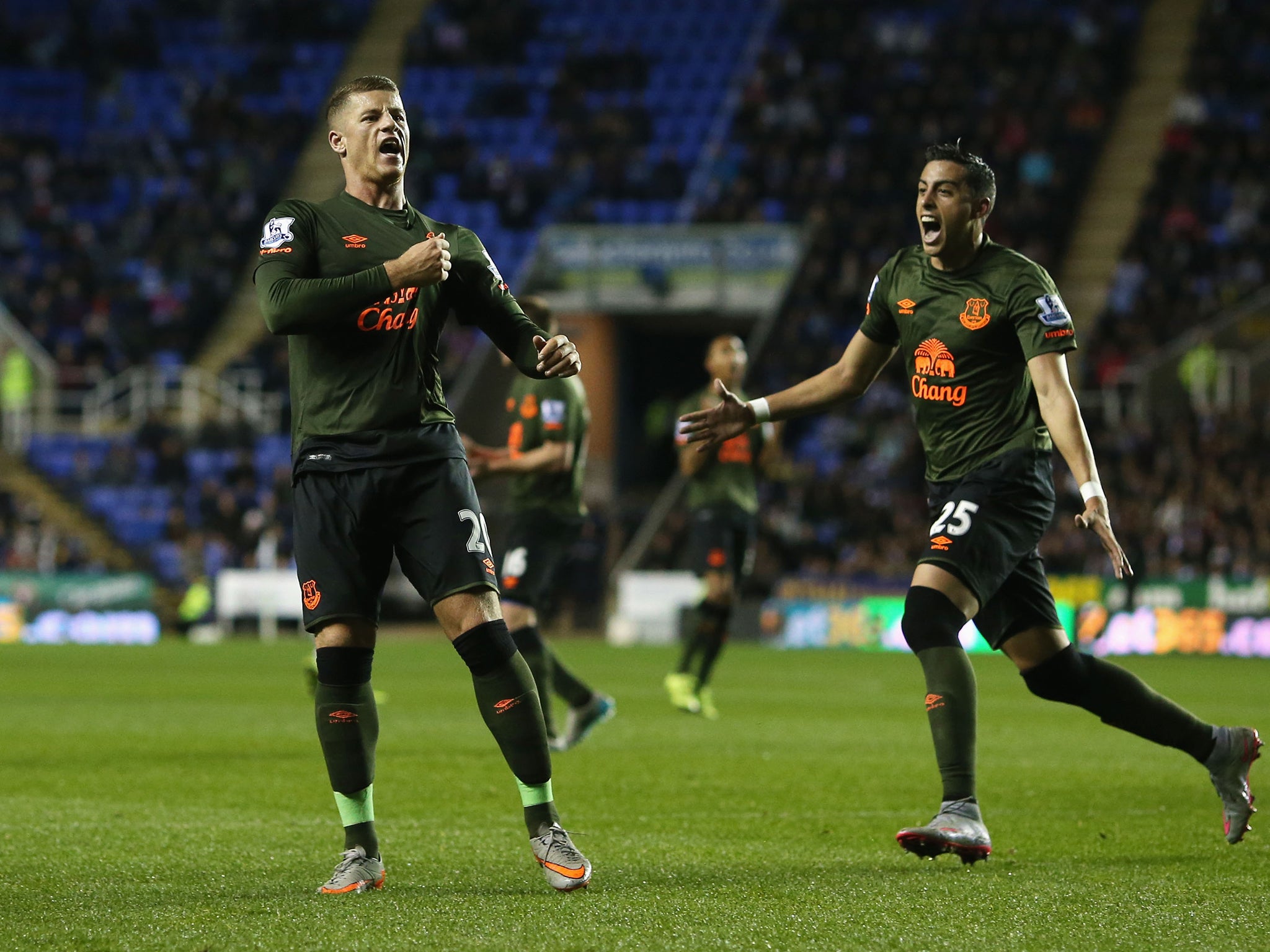 Ross Barkley celebrates after equalising