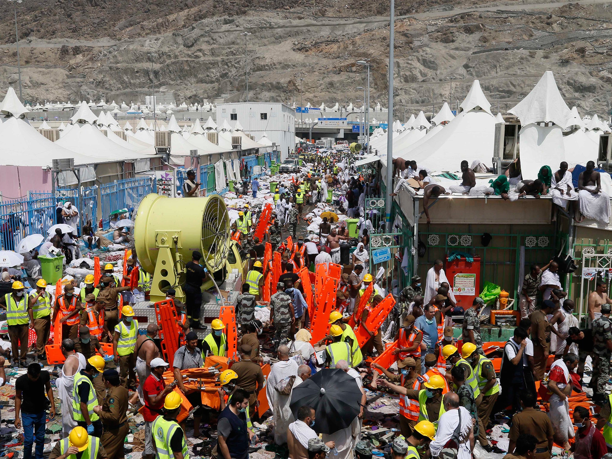 People queuing for the 'Throwing of the Devils' ritual in 2014