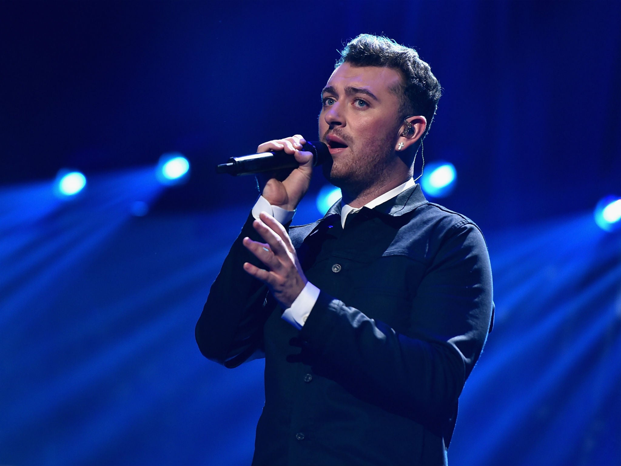 Sam Smith is nominated in the British artist video of the year category for 'Writing's On The Wall' (Getty)