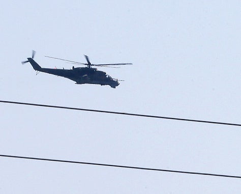 A Russian fighter jet spotted over the government controlled city of Latakia