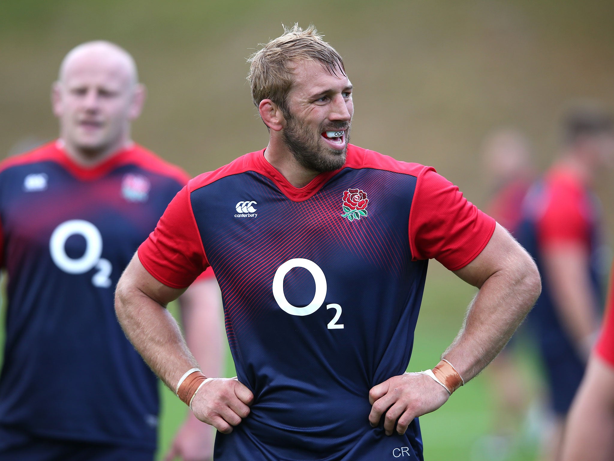 England back-row Chris Robshaw in training