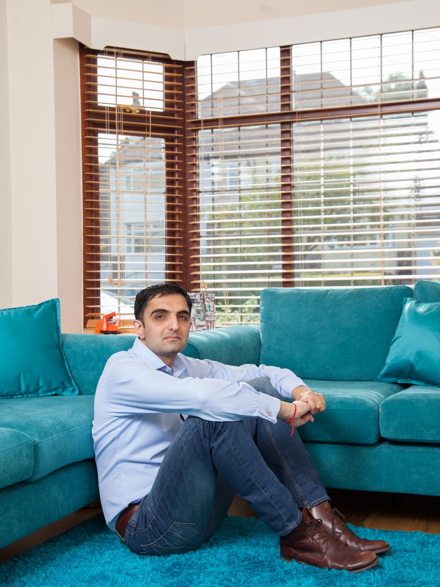 Sunjeev Sahota pictured in the Sheffield house he recently moved to Kalpesh Lathigra