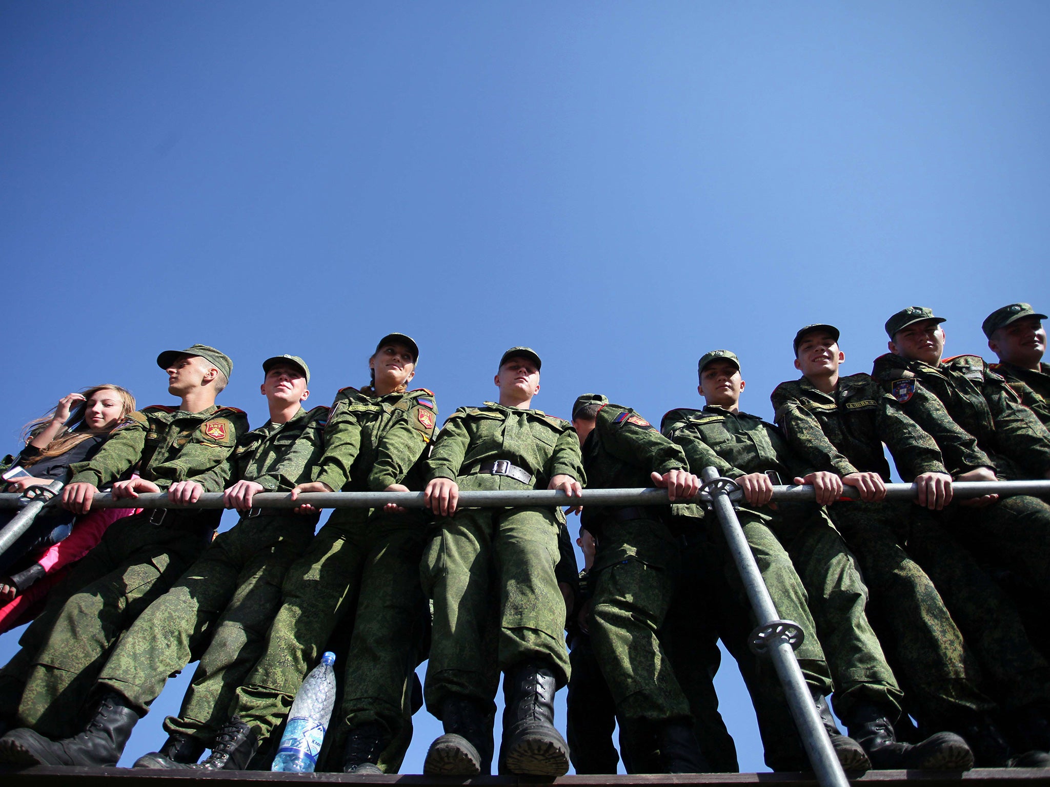 Pro-Russian separatist military cadets