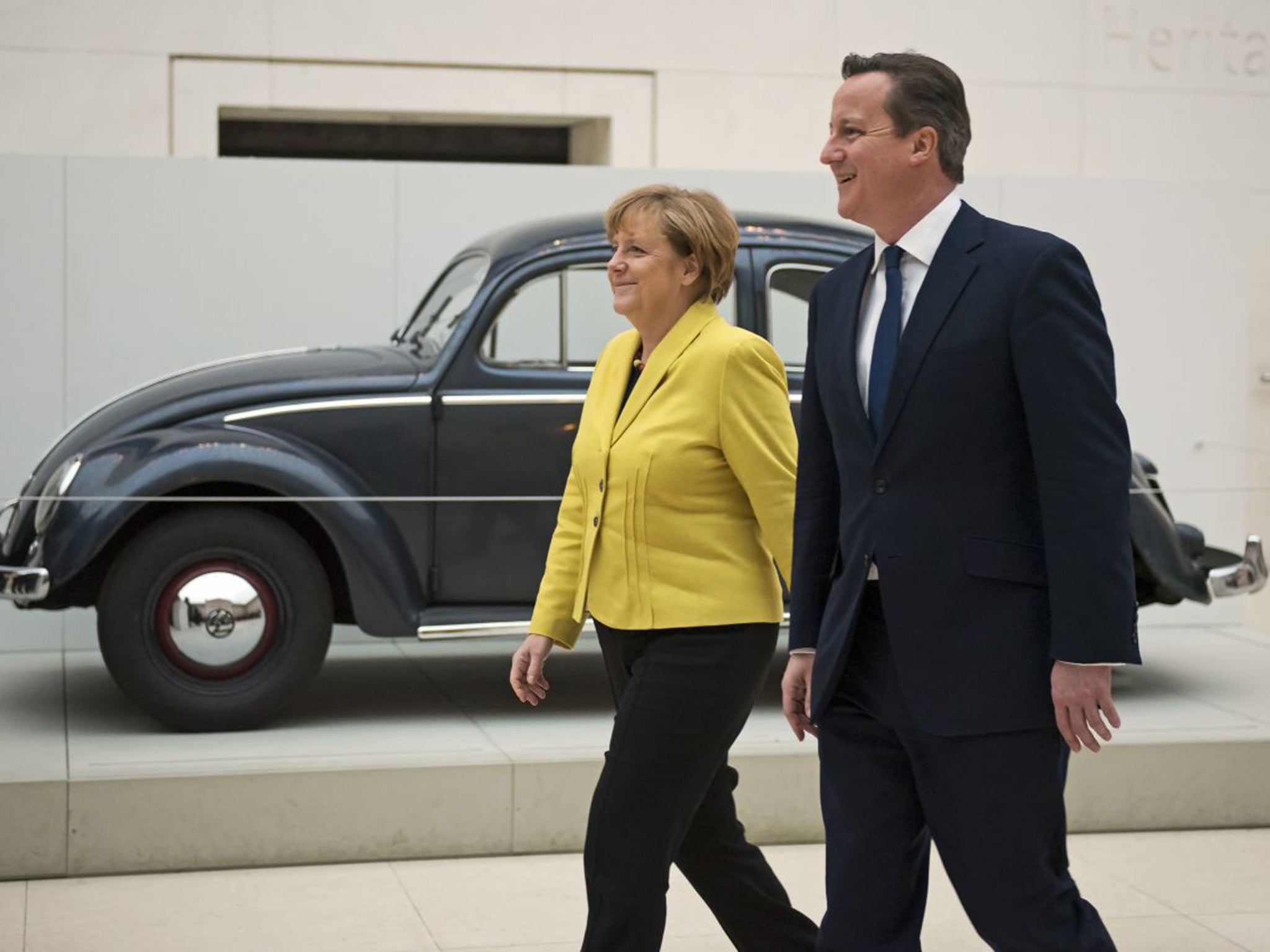 Angela Merkel and the PM at the British Museum’s ‘Germany’ show in January