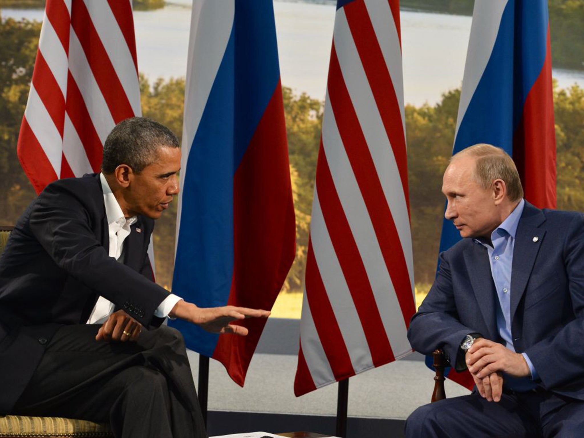 Presidents Obama and Putin will hold talks on Sunday