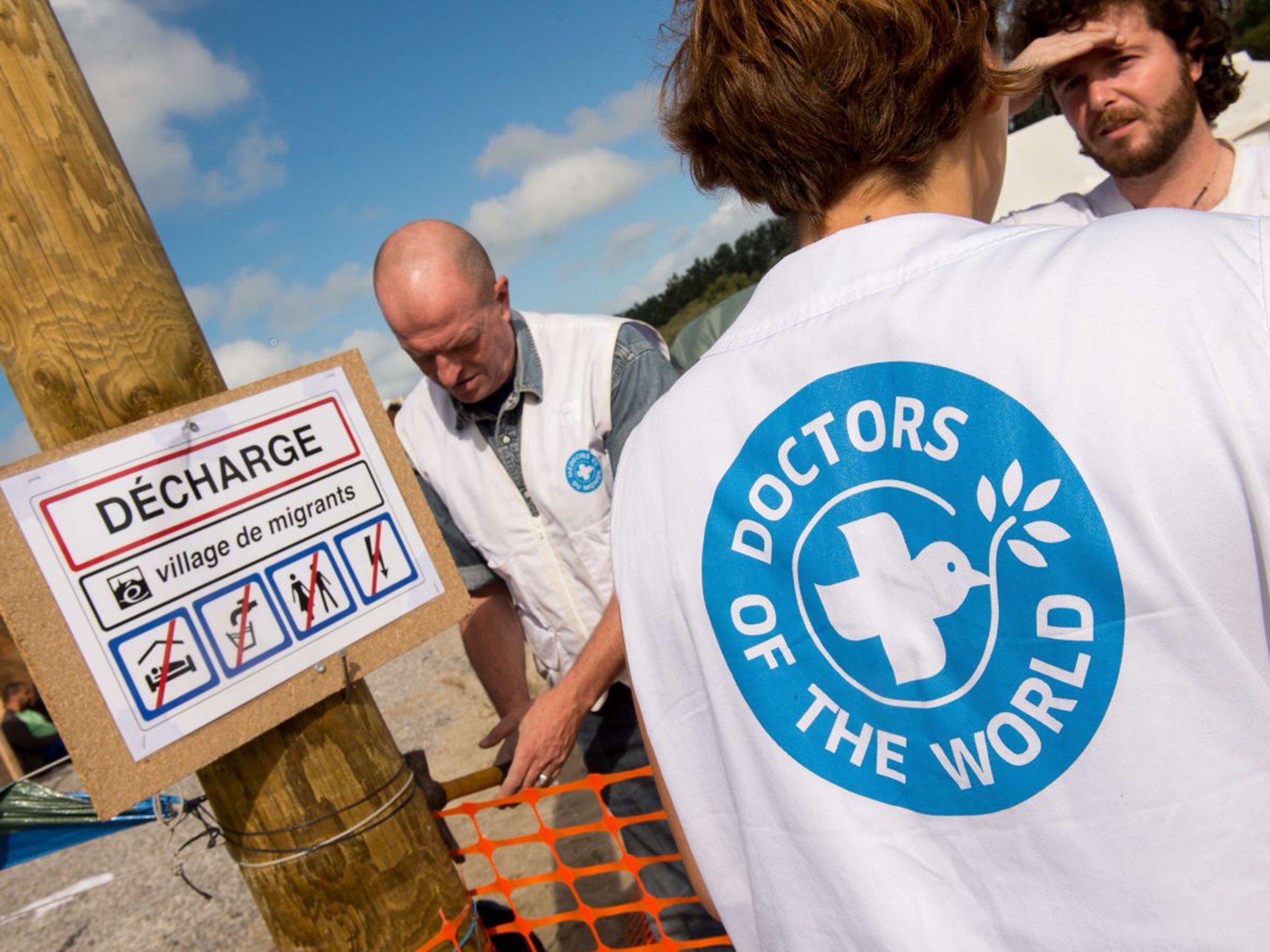 Volunteer doctors and nurses working for Doctors of the World are the only medical staff in ‘the Jungle’ in Calais