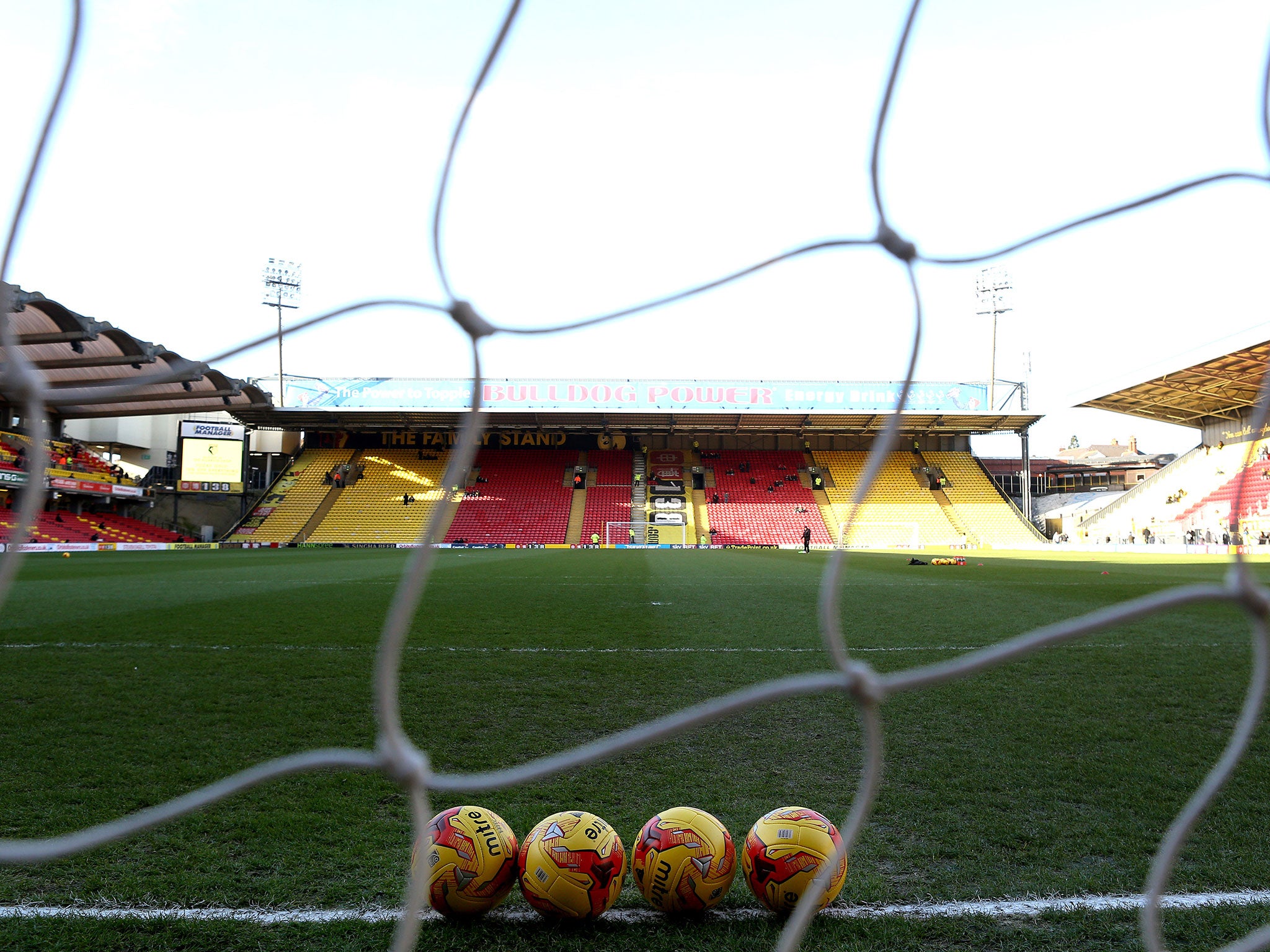 A view of Vicarage Road