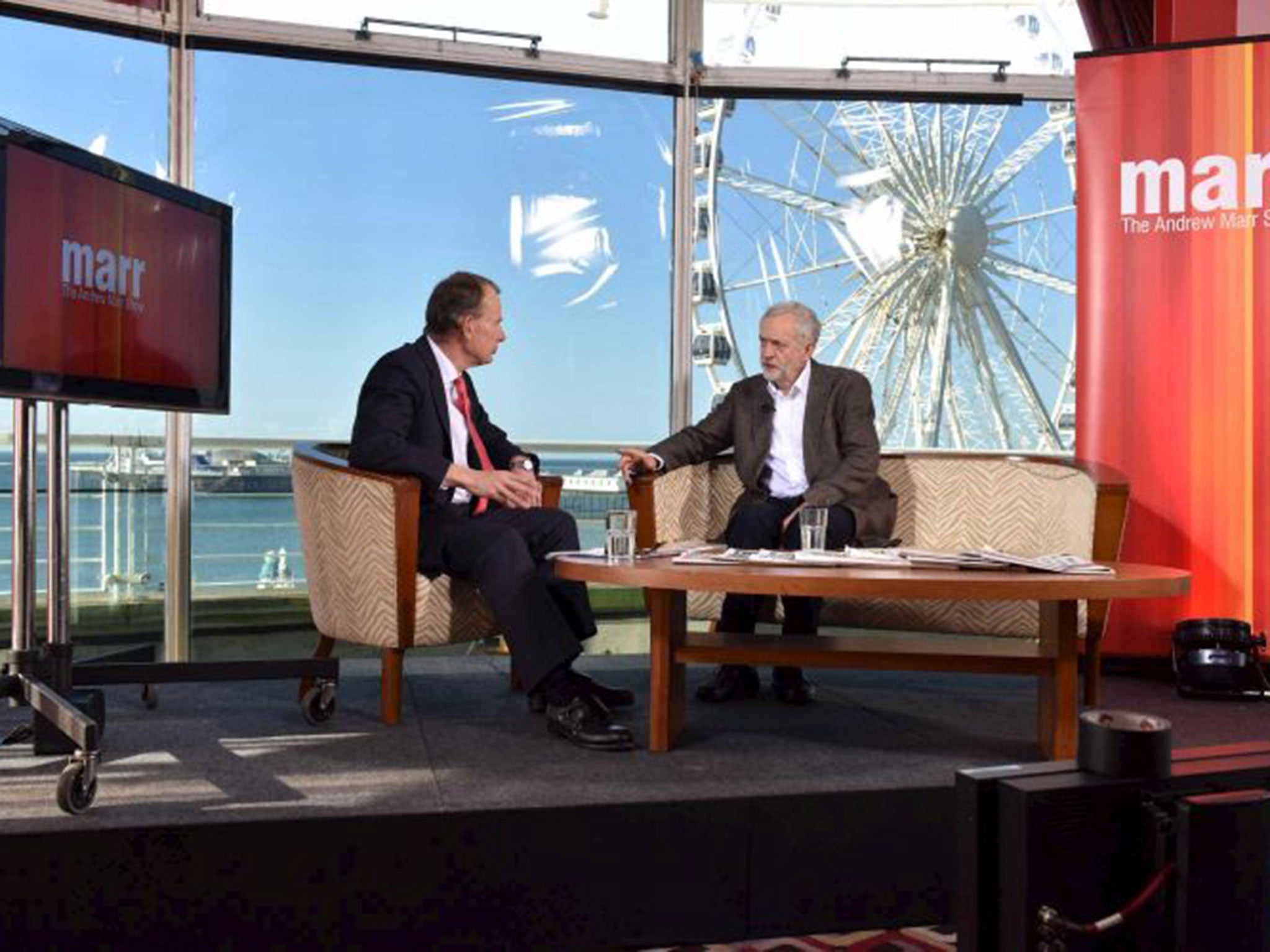 The interview took place in Brighton, ahead of the Labour conference there