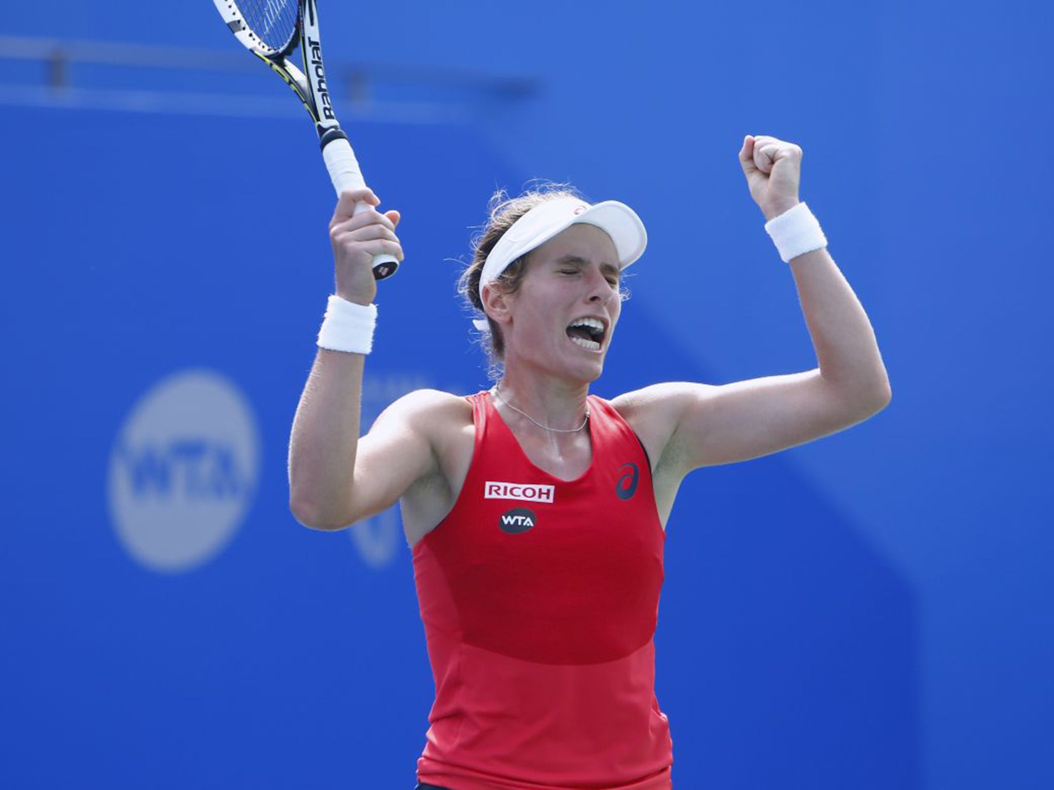 Johanna Konta beats Andrea Petkovic in China